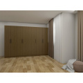 Armario de dormitorio moderno de madera maciza moderna personalizada al por mayor